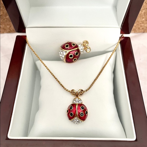 Swarovski Jewelry Swan Signed Swarovski Lady Bug Jewelry Set Poshmark